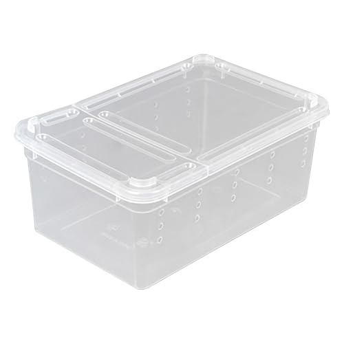 2 Stück Transparente Kunststoffbox,Aufzuchtbox für Insekten aus Kunststoff Insektenbeobachtungs Box,Reptilienzuchtbox,Wiederverwendbar Aufzuchtbox für Reptilien Insekten