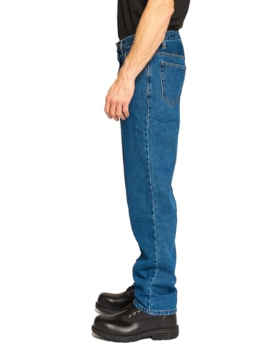 FULL BLUE 5 Pocket Denim Jeans, Straight Legs, Sits at Waist, Relaxed Thighs2