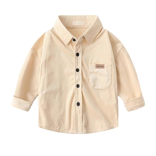 Toddler Kids Vintage Corduroy Button down Shirts Boys Girls Fall Winter Trendy Clothes Casual Basic Solid Long Sleeve Jacket