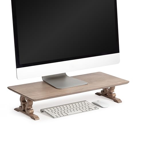Image of Anji Mountain Monitor Stand - Desktop Organizer & Laptop Riser, Ergonomic Monitor Riser, Space-Saving Monitor Stand for Desk, Durable Construction, Easy Assembly, Ideal for Home & Office