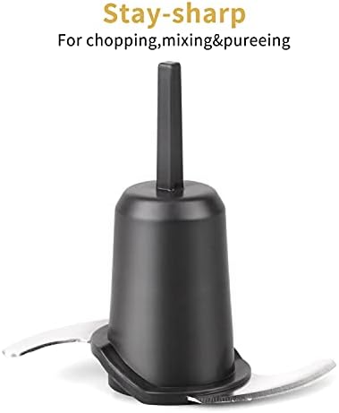 La Reveuse Electric Mini Food Processor with 200 Watts,2-Cup Prep Bowl for Mincing,Chopping,Grinding,Blending,Pureeing (Metallic Grey)