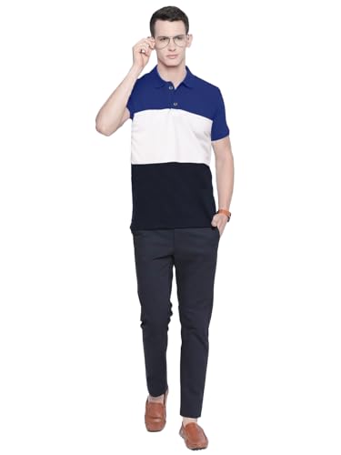Image of LEOTUDE Men's Cotton Regular Fit T-Shirt - Plain Polo T-Shirt