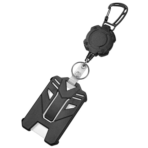 Vicloon Retractable Badge Reels, 2pcs Hard Plastic ID Credit Card