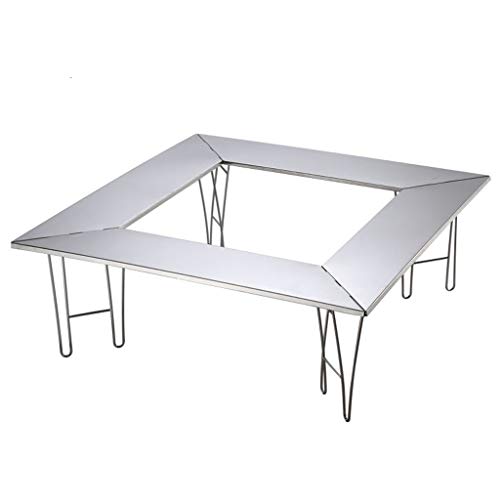 Preisvergleich Produktbild Lina Edelstahl-Trittplatte Ofentisch Abnehmbarer Barbecue-Picknick-Barbecue-Tisch Campingküche Outdoor-Klappschreibtisch Selbstfahrer-Tour