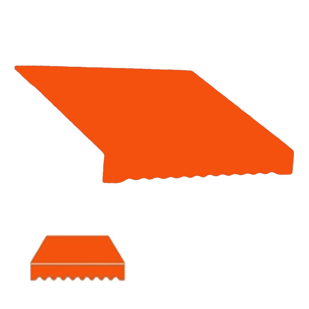 Auvent manuel et durable orange pour ombrager votre terrasse et balcon