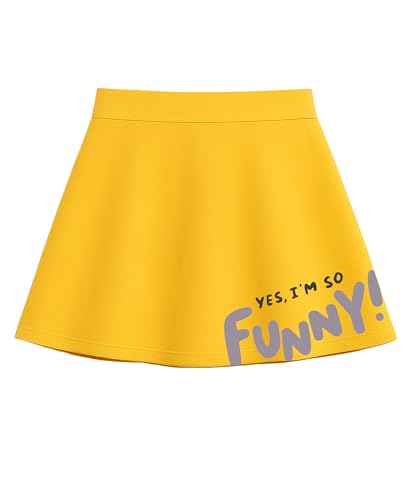Image of KYDA KIDS Girls 100% Pure Cotton Skater Skirt with Attached Inner Shorts | Ideal for Summer Sports, Play & Casual Wear | Comfortable Fit for Girls Aged 2-16 Years