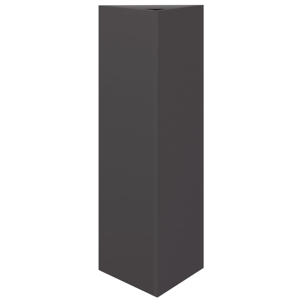 Set di 2 vasi per piante triangolari, 30 x 26 x 75 cm, in acciaio, per giardino, balcone, terrazza, decorazione durevole, resistente alle intemperie
