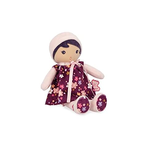 Kaloo - Tendresse - Violette - My 1st Soft Doll - 25 cm Fabric Doll - Floral Micro Velour Dress - Pretty Gift Box and Customisable Ribbon - 0 Months +, K200001, MEDIUM Cover