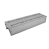 Yuanpgky Gasgrill Holzspänebox für Holzkohle- und Propangasgrill, V-förmige Edelstahlbox mit Klappdeckel, 25 x 7 x 4,8 cm, für dauerhaften Outdoor-Grill