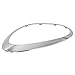 ALMULOO LH Headlight Bezel Door Compatible with 2011-2016 Mini Cooper Countryman 2013-2016 Mini Cooper Paceman Replacement for MC2506103 Chrome Silvery Left Side