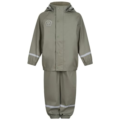 Color Kids Unisex Kinder-Regenjacke, solide, PU, Vetiver, 98 cm