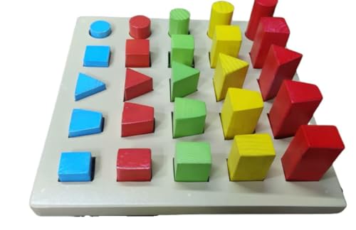 Image of Wooden Peg Board for Occupational Therapy | Multi Color Peg Board 25 Pegs for Rehabilitation | Physiotherapy & Rehabilitation of Autistic and Cerebral Palsy Patients