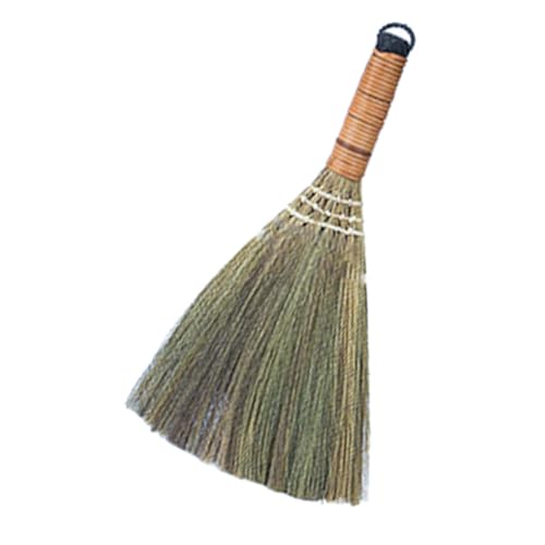 SMASOLO 木製デスクトップダストブラシ 小型家用ほうき 使いやすい人間工学ハンドル付 高密柔軟毛で優れた掃除効果 室内の卓上や壁面の埃