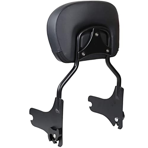 Aufer Detachable Backrest Sissy Bar Upright Passenger Backrest With Back Rest Pad Compatible With For Touring Road King Street Glide Electra Glide Flhr Flhx Flht Fltr 1997-2008（Black） #TOP6