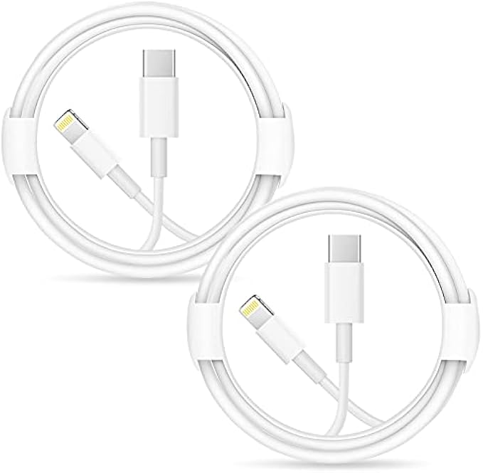 iPhone Fast Charger Lightning Cable [Apple MFi Certified] 2-Pack USB-C to Lightning Cable (6.6Ft) Fast Charging Compatible with iPhone 13/13pro 12/12 Mini/12 Pro/12 Pro Max/11 Pro/11 Pro Max/XR/X,iPad