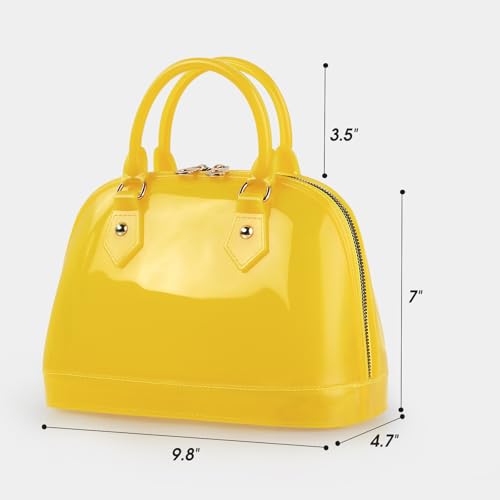 Jelly Crossbody Purse Shoulder Bag, Candy Color Tote Satchel Top-Handle Handbags for Women2