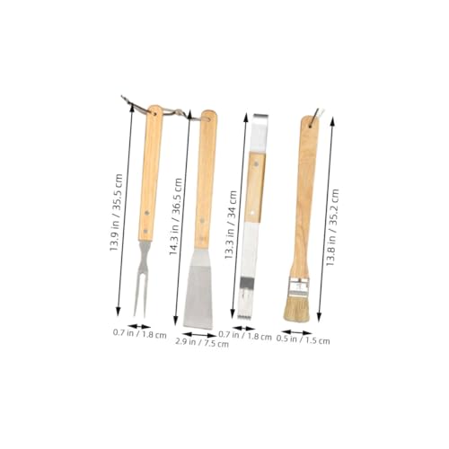 Kit Parrillero Portátil 10 Piezas con Mango de Madera miniatura 2