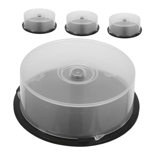 BIUDECO 4 Piezas Cajas Vacías para Almacenamiento de Cd y Dvd Contenedor Transparente para Discos Diseño Extraíble Resistente y Versátil para Hogar y Oficina