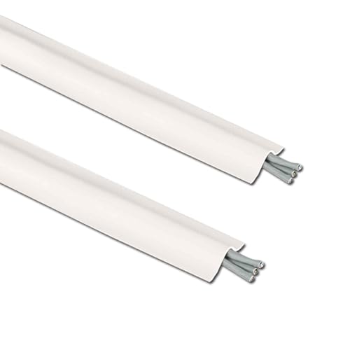 Gaines blanches pour câbles muraux de 6,5 cm avec adhésif monobloc