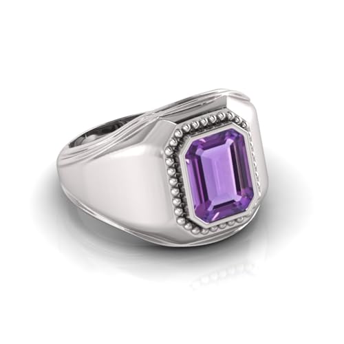 Bague améthyste réglable sans compromis sur la taille du doigt - 4