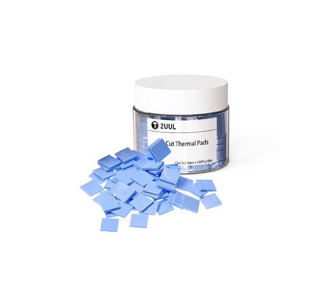Pre-Cut Thermal Silicone Pads for Repairing Work in Mobile Motherboard IC Chip CPU Colling- 100pcs-image-7