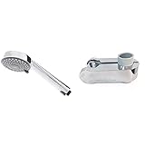 Aqualisa 901506 Harmony Handset/Shower Head, Chrome & Pinch Grip Sliding handset Holder - 25mm - Chrome/Grey