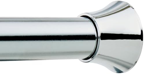 Amazon Basics Karnisz rozporowy, 91-137 cm, regulowana długość, klasyczne zakończenia, czarny