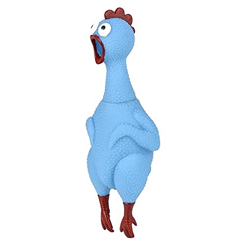 The Dreidel Company Rubber Sound Chicken, Squeeze Chicken With Sound Toy, Practical Joke And Gag Toy, Party Favor Noisemaker, 1 Chicken 9.5 Inch, Assorted Colors #TOP1