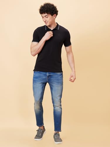 Image of Being Human Blue Cropped fit Men's Denims Clothing