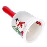 TEHAUX 北欧風セラミック製デスクトップベル クリスマスお祝い用ハンドベル 鈴音鮮明で耐久性あり レストラン受付やパーティー向けサービ