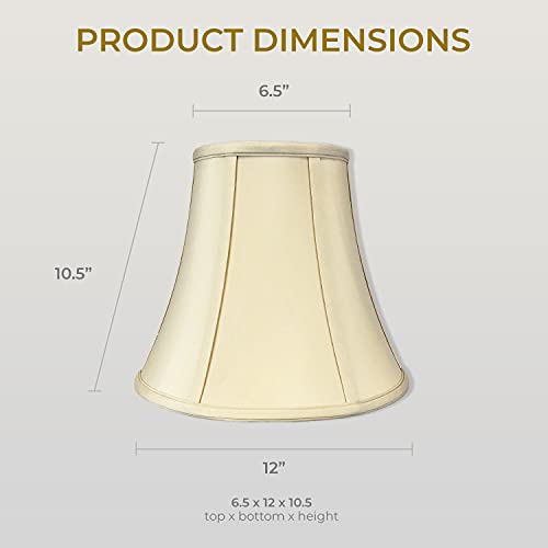 Image of Royal Designs, Inc. BSO-704-12BG True Bell Basic Lamp Shade, 6.5 x 12 x 10.5, Beige