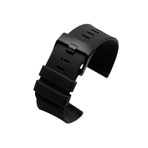 Correa de reloj de silicona y goma de 24mm, compatible con Suunto 7 D5 9 Traverse, pulsera deportiva espartana HR Baro, pulsera de Metal(A black black)