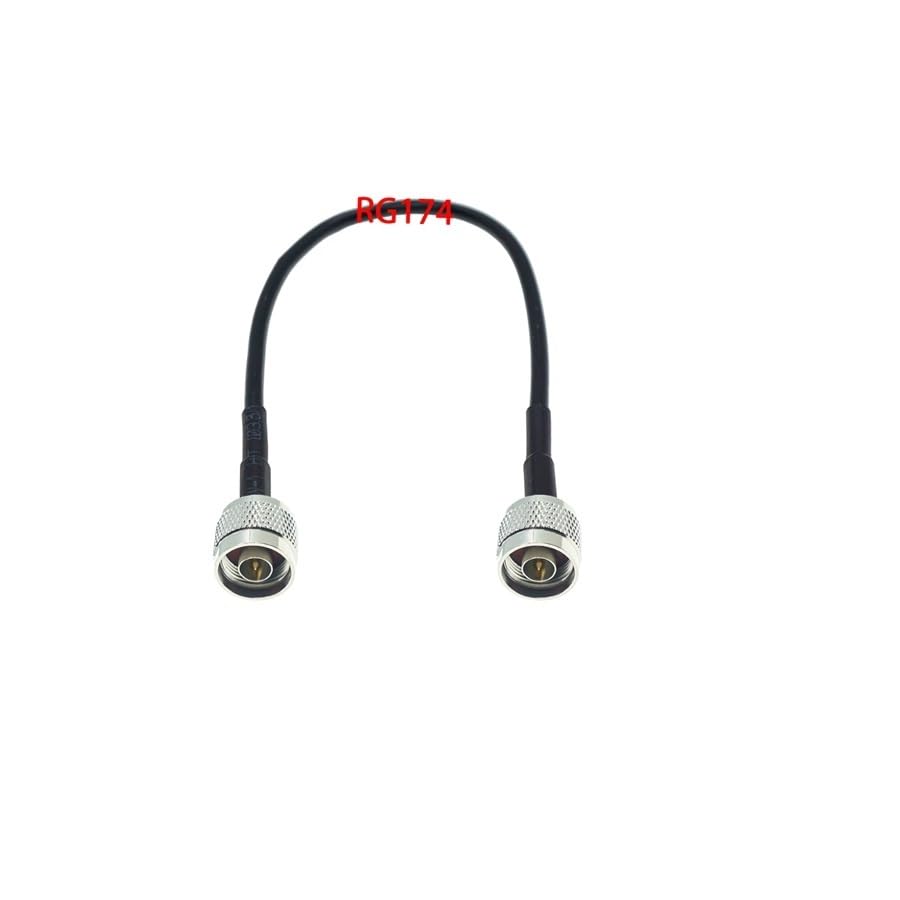 N Male to N Male Plug Connector for RG58 RG142 RG174 RG316 RG400 RG402 RG405 Connector Test Coax Cable(RG174,10M)