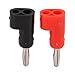 Sonew 10pcs Banana Plug Speaker Wire Connector 4mm Red Black Open Screw Type Stackable Solderless Adapter for RVs Trucks Cars