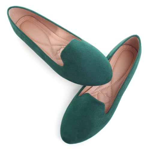 Image of Dear Time Women's Casual Loafers Flats Comfortable Round Toe Dress Shoes Slip On Ballet Flats for Women Work Office Shoes