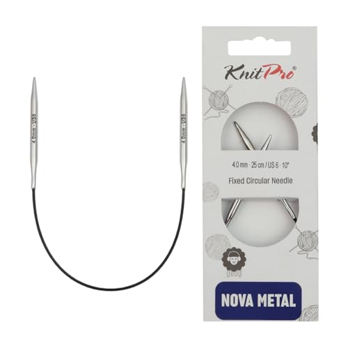 KnitPro - Agujas Circulares KnitPro Nova Metal (25cm, 4.00) - 1 Unidad