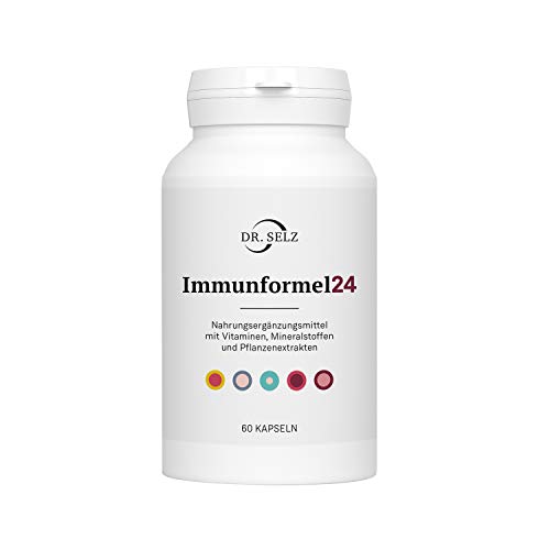 Dr. Selz Immunformel24 mit Vitamin C (Ester-C©), Zink, OPC Traubenkernextrakt, Bromelain und Quercetin, 100% vegan, Laborgeprüft, Premiumqualität, 60 Kapseln
