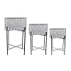 Redcarpetstudios20173galvanizedmetalplanterswithstandssetof3rectangle  Urban Country Home Decor Red carpet studios 20173 galvanized metal planters with stands set of 3 rectangle  urban country home decor