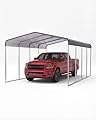 GarveeLife 12 x 20 Ft Heavy Duty Metal Carport with Metal Roof, Oversized Car Port Shelter for Trucks Boats Tractors, Outdoor Vehicle Cover for Driveway Yard