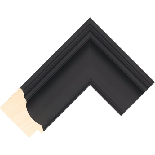 Customisable Bezel/Frame compatible with the Samsung Frame TV (43 inch) - Black Frames (Scoop Black 64mm)