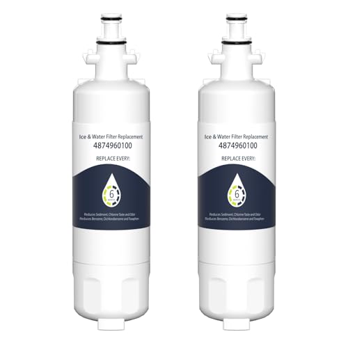 Image of 4874960100 Water Filter Replacement Cartridge, Compatible with Blomberg Beko 4874960100 Water Filter, 2 Pack
