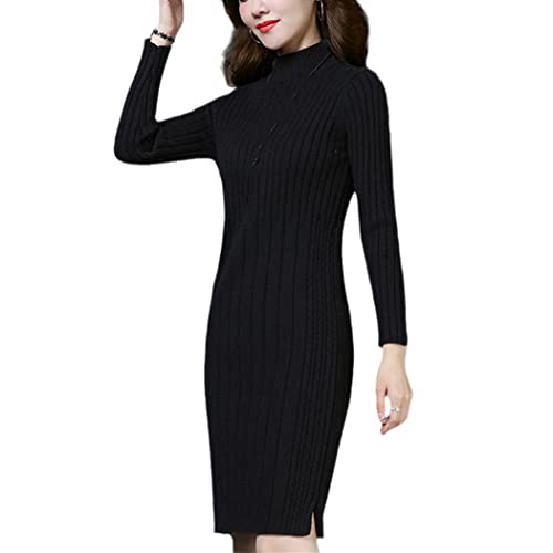 Robe en tricot col roulé KEHAIOO pour rester au chaud avec style