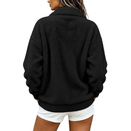 Fleece Jacket Women Collared Teddy Sherpa Coat Fall Winter Warm Outerwear - image 6