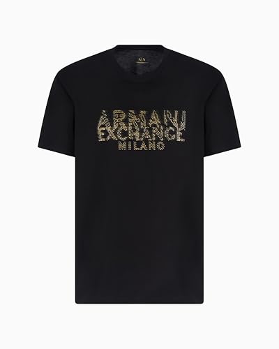 Armani Exchange Men's Ax Milano Black & Gold T-Shirt3