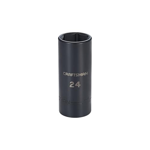 CRAFTSMAN Deep Impact Socket, Metric, 1/2-Inch Drive, 24mm (CMMT16086) by CRAFTSMAN - Used condition - US$7.17