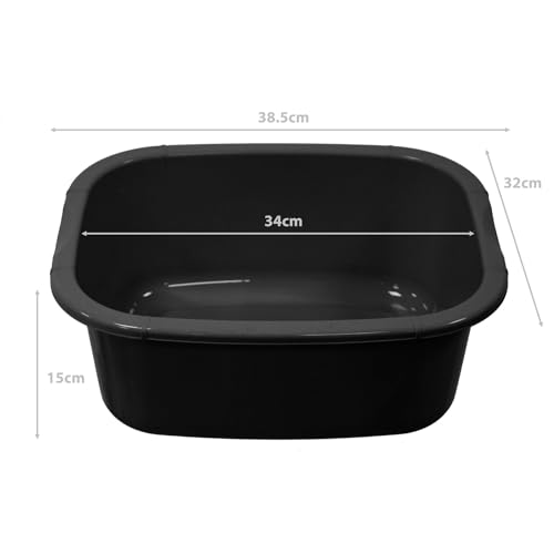 simpa 11L Multi-Purpose Black Plastic Rectangular Household Cleaning Bowl for Washing Up, Window Cleaning, Car Valeting and Multi Room Spot Cleaning Tasks. - Image 4