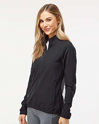 adidas-Womens-3-Stripes-Full-Zip-Jacket-M-Black