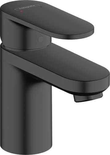 Hansgrohe Vernis Blend Jednouchwytowa bateria umywalkowa 190 z kompletem odpływowym, czarny matowy, 71552670