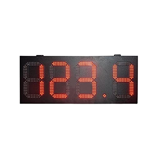 Cronómetro digital LED resistente al agua, caja de hierro para intervalos, formato 888.8, pantalla roja de alta luminosidad, tablero digital para precios de gasolina, reloj-temporizador para gimnasio (12 pulgadas) miniatura 2