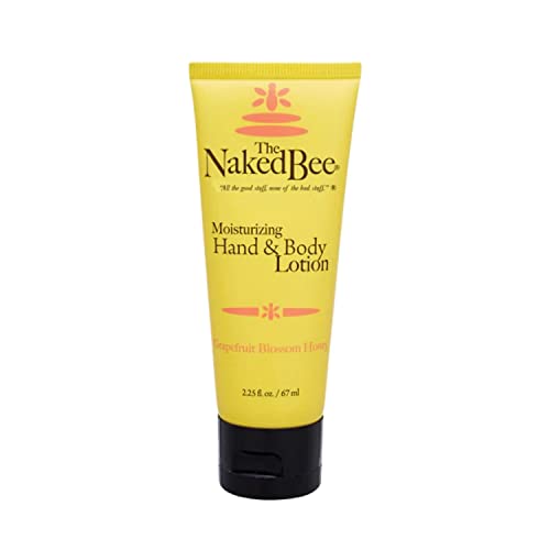 Image of The Naked Bee Nourishing Body Lotion for All Skin Types (2.25 oz) Moisture Replenishing Lotion for Dry Skin with Orange Grapefruit Blossom Honey with Small Tube
